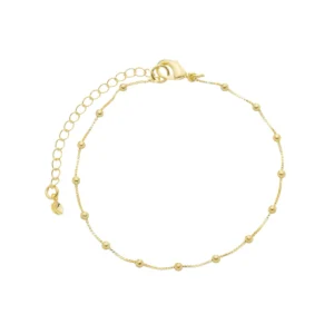 Pulseira Veneziana Bola Lisa P 18cm Banho 18k - Imagem 1