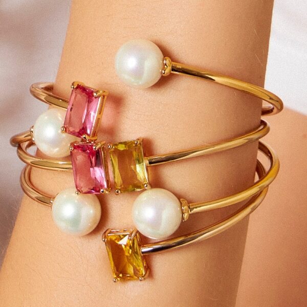 176 2 Bracelete Perola shell