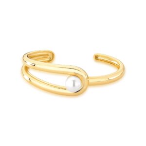 Bracelete Com Pérola Shell Banho 18k - Imagem 1