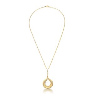 Colar Gravata Com Pingente De Gota Com Zircônia Banho 18k - Imagem 3