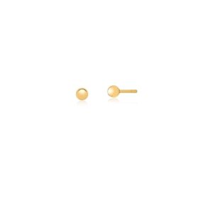 Brinco Segundo Furo de Bola Lisa 3mm Banho 18k - Imagem 2