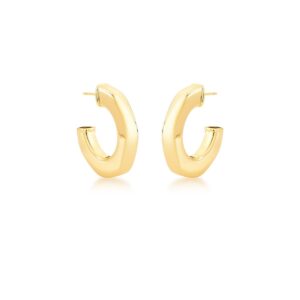 Meia Argola Lisa Banho 18k - Imagem 2