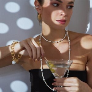 Piercing Liso Com Perola Shell Banho 18k - Image 1