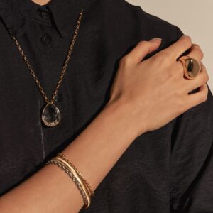 Pulseira Com Elos Redondos Lisos Banho 18k - Imagem 1
