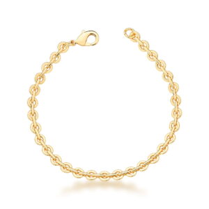 Pulseira Com Elos Redondos Lisos Banho 18k - Imagem 2