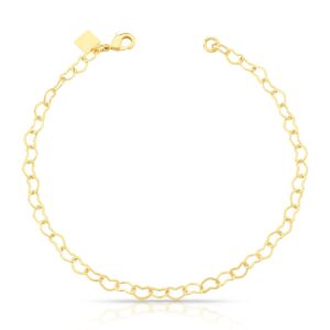 Pulseira Elo De Corações Banho 18k - Imagem 1